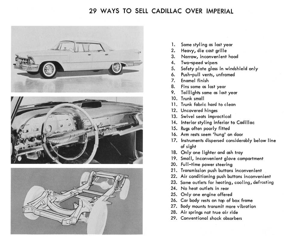1959 Cadillac Comparison Folder Page 3